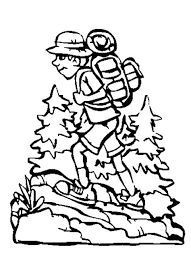 Vector illustration backpack coloring page stock illustrations. Camping Coloring Pages Learny Kids