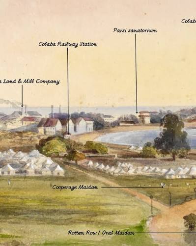 Ever wondered how Colaba looked in the 1870s? This March 1870 water-colour painting titled 'Bombay – The Esplanade and Colaba in the distance (from the top of Watson's Hotel)' by John Frederick