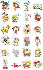 公式スタンプ水森亜土cuteに動くアニメスタンプ 水森亜土 水森亜土 イラスト 亜土ちゃん