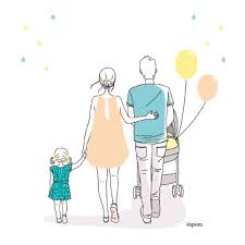Faire Part Naissance Ma Famille 2 Enfants Grande Soeur By Kopines Art Du Papier Paris Faire Part Naissance Dessin Famille Illustration De La Famille
