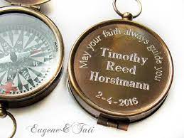 Findgift offers an incredible collection of religious gift ideas for your son, grandson, godchild or nephew designed to be cherished for a lifetime and be passed down through the generations. Baptism Gift Confirmation Gifts For Boys Engraved Compass Etsy Confirmation Gifts For Boys Confirmation Gifts Godparent Gifts
