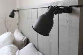 Diy Headboard With Hektar Spotlights Ikea Diy Boy Bedroom Headboard Lamp Room Setup