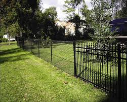 4 Foot Black Chain Link Fence Gate Pin By Chante Geneva On For The Home Black Chain Link Fence Backyard Fences Chain Link Fence