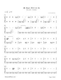 My Heart Will Go On Titanic Theme Numbered Musical Notation