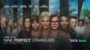 Nine perfect strangers (2018) is a thriller novel by liane moriarty.told in the third person by a handful of characters, it concerns a woman named masha who, after suffering a heart attack, employs the people who saved her at a place called the tranquillium house staged as a wellness retreat center, where she captures and terrorizes her guests. Video Nine Perfect Strangers Trailer Nicole Kidman Series Adaptation Tvline
