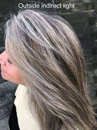 Grey Hair Going Gray Transition Ideas For Brunettes Grey Highlights Gray Highlights Brown Hair Hair Styles Brown Ombre Hair