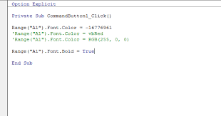 Excel Vba Font Property Easy Excel Macros