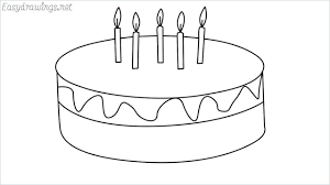 Cake birthday celebration candles party object food cartoon. How To Draw A Birthday Cake Step By Step 8 Easy Phase Video