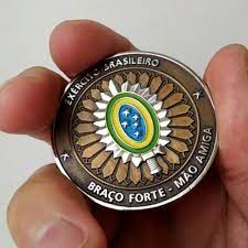 Medalha de ouro da independência. Pin Op Moeda Militar Do Exercito Brasileiro
