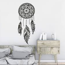 Cheap painting & calligraphy, buy quality home & garden directly from china suppliers:boho bedroom gallery wall set art wall art canvas painting nordic poster and prints wall pictures for living room home decor enjoy free shipping worldwide! Dream Catcher Wall Decal Feathers Night Symbol Wall Sticker Home Bedroom Decor Indian Mandala Bohemian Design Wall Mural Lw147 Buy At The Price Of 5 99 In Aliexpress Com Imall Com