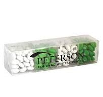 4 Cube Acetate Gift Box w/Imprinted Chocolate Buttons ...