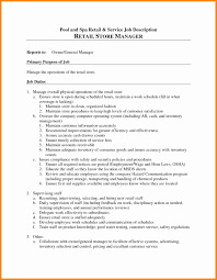 Concierge Job Description Resume New 9 Retail Manager Job Description Manager Resume Job Description Job Resume Samples