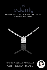 Collier Solitaire Or Blanc 18 Carats Diamant 0 07 Carat Or Blanc Solitaire Or Blanc Chaine Or Blanc