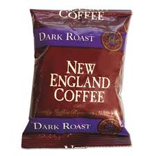 These are packets that contain enough coffee for a single cup of coffee. New England Coffee Coffee Portion Packs French Dark Roast 2 5 Oz Pack 24 Box Ncf026190