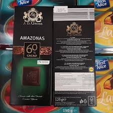 Sweets J D Gross Dark Chocolate Amazonas 60 Cocoa Juodasis Sokoladas 125 G Price