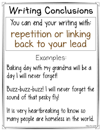 Writing Conclusions Charts Writing Conclusions Writing Instruction Book Writing Tips
