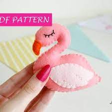 Flamingo Plush Pattern Pdf Felt Stuffed Animal Diy Nursery Flamingo Ornament Plushie Pattern Softie Kawaii Soft Toys Kids Handmade Baby In 2021 Flamingo Ornament Felt Crafts Diy Felt Ornaments Patterns
