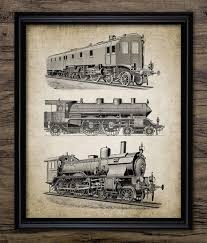 Vintage Steam Locomotive Print Steam Train Print Railroad Etsy Railroad Art Steam Locomotive Print