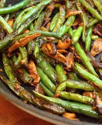 Stir Fried Szechuan Green Beans Shiitake Mushrooms Recipe Green Beans Szechuan Green Beans Stuffed Mushrooms