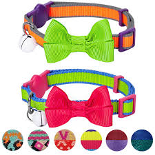 It has a smooth breakaway buckle and a split ring suitable for an all of our products, including premium tuff lock cat collars, have an unconditional lifetime guarantee. Pet Supplies Basic Collars The Beloved Fancy Metallic Thread Adjustable Breakaway Cat Collar With Bell And Flower Deco Blueberry Pet Pack Of 2 Cat Collars Neck 9 13 Dark Red Crimson Red
