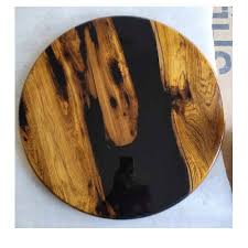 Resin tabletop with stones sitting on a saarinen style table base. Designer Polished Round Epoxy Resin Table Top At Rs 26000 Piece Akota Vadodara Id 22800982130