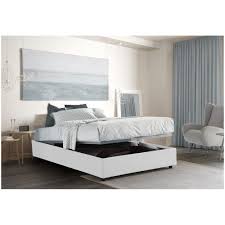 Letto matrimoniale a cassone con pianale sagomato e comodini estraibili. Talamo Italia Letto Matrimoniale Sfoderabile Contenitore Silvia Sommier Made In Italy Bianco Con Materasso Lunghezza 190 Eprice