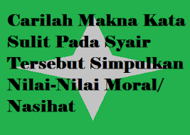 Pembatasan pada tiga tema besar ini dilakukan sang penyair, supaya tidak akan mengganggu tema utama yang diusung oleh syair perahu, yaitu tentang simbolisme perahu. Carilah Makna Kata Sulit Pada Syair Tersebut Simpulkan Nilai Nilai Moral Nasihat Operator Sekolah