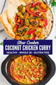 Slow Cooker Chicken Curry Made With Easy Healthy Ingredients Not Too Spicy Authentic India Slow Cooker Chicken Curry Slow Cooker Curry Curry Chicken Recipes