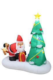 Vintage 1992 christmas tpi 44 giant santa with gift blow mold. Yard Decoration Christmas Inflatables 5 Foot Long Christmas Inflatable Santa Claus And Dog Christmas Inflatable Outdoor Decor Patio Lawn Garden Easystaff It