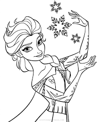 Desene de colorat cu prințesele disney. Planse De Colorat Frozen Regatul De Gheata 2 Planse Cu Elsa Si Anna