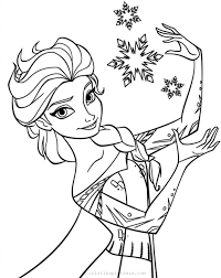 Deseneaza fise de colorat cu printesele disney pagina 2. Planse De Colorat Frozen Regatul De Gheata 2 Planse Cu Elsa Si Anna