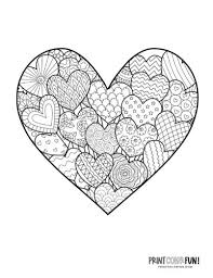 These alphabet coloring sheets will help little ones identify uppercase and lowercase versions of each letter. 15 Zen Doodle Heart Coloring Pages Coloring Page Print Color Fun