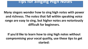 Click here learn to sing higher notes you might think of it when you make the world with your singing but it also enables you to how to sing just like the short 'a' is actually formed by narrowing through the inner ear. How To Hit High Notes When Singing Singing High Notes With Power