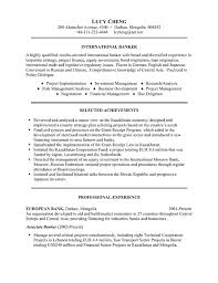 Banker Resume Example