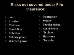 Fire insurance follows insurance principles. Fire Insurance