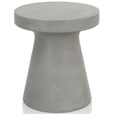 Shop from outdoor side tables, like the the compamia queen side table or the modern contemporary urban outdoor patio sofa side table, while discovering new home products and designs. Emery Modern Classic Grey Concrete Round Outdoor Side End Table Standard 14 24 H Kathy Kuo Home