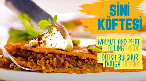 Maybe you would like to learn more about one of these? Sini Koftesi Known As Kibbeh Delish Bulgur Outside Meat Walnuts Inside Vegetarian Version Youtube