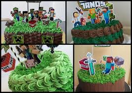 Birthday Cake Pictures Free Printable Minecraft Party Free Printable Cake Toppers Oh My Fiesta For Geeks In 2020 Minecraft Cake Toppers Minecraft Party Minecraft Birthday