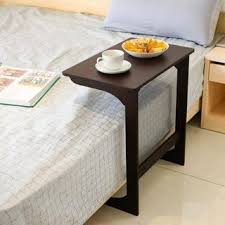Z L Shape Wood Pc Laptop Tv Coffee Sofa Side Table With Images Side Table Wood Bed Table Bed Tray