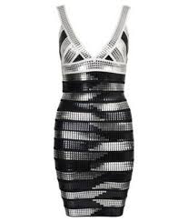 Such An Eye Catching Dress Cameo Sequin Bandage Dress Fashion Black Silver Dress Bodycon Cocktail Dress