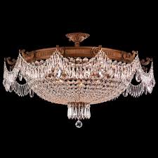 Nothing is quite as elegant as the fine crystal chandeliers that gave sparkle to brilliant. W33354fg36 Cl Winchester 12 Light French Gold Finish Crystal Semi Flush Mount Ceiling Light