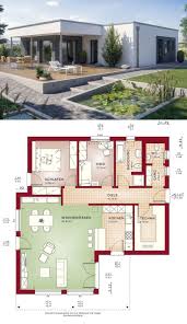 Modern Bungalow Ambience 88 V4 With Flat Roof Bien Zenker Direct Construction Ambience Bienzen In 2020 Modern Style House Plans Architecture House Modern Bungalow