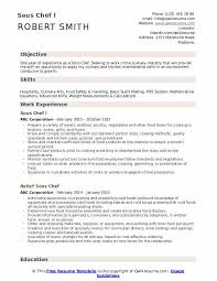 Sous Chef Resume Samples Qwikresume