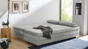 Für einen noch höheren schlafkomfort bieten wir auch verschiedene topper matratzen und matratzenschoner an. Schlafsofa Lindau Dauerschlafer Stoff Grau Inkl Topper