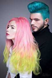 Blue And Yellow Hair Pink And Yellow Girl Hair Blue Man Hair Neon Hair Color Neon Hair Hair