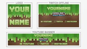 Banners are crafted from wool and a stick. Minecraft Aquatic Youtube Banner Logo Twitch Offline Templates Tutorial How To Edit Twitchboard Free Twitch Overlays And Graphics