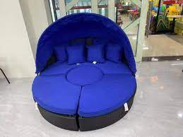 Buy the circular outdoor daybed, beige online from houzz today, or shop for other outdoor lexmod quest circular outdoor wicker rattan patio daybed with canopy have you ever seen. Buy Yulan Circular Outdoor Wicker Rattan Patio Daybed With Canopy Blue 343 Online Shop Home Garden On Carrefour Uae