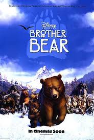 The bear is a gigantic and burly animal with black fur and red eyes. Brother Bear Brother Bear Disney Movie Posters Animated Movies