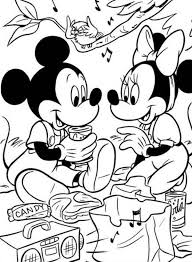 Get crafts, coloring pages, lessons, and more! Mickey And Minnie Mouse Is Going To Picnic Coloring Page Netart Coloring Home
