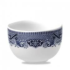 The range embodies the beauty of rich, lustrous glazes applied by hand, and celebrates chance effects and reactions which occur naturally in the kiln. Blue Willow Sandringham Open Sugar Bowl Churchill China